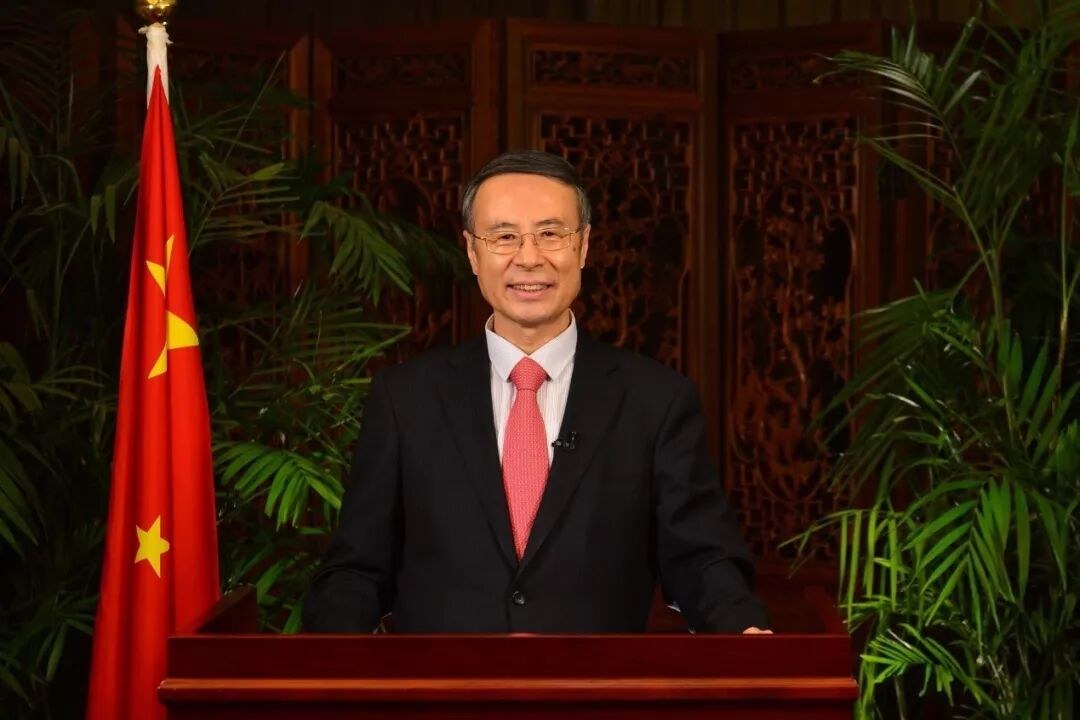 中国侨联主席万立骏向全球华侨华人拜年：万众一心加油干，携手共进奔小康